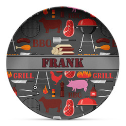 Barbeque Microwave Safe Plastic Plate - Composite Polymer (Personalized)
