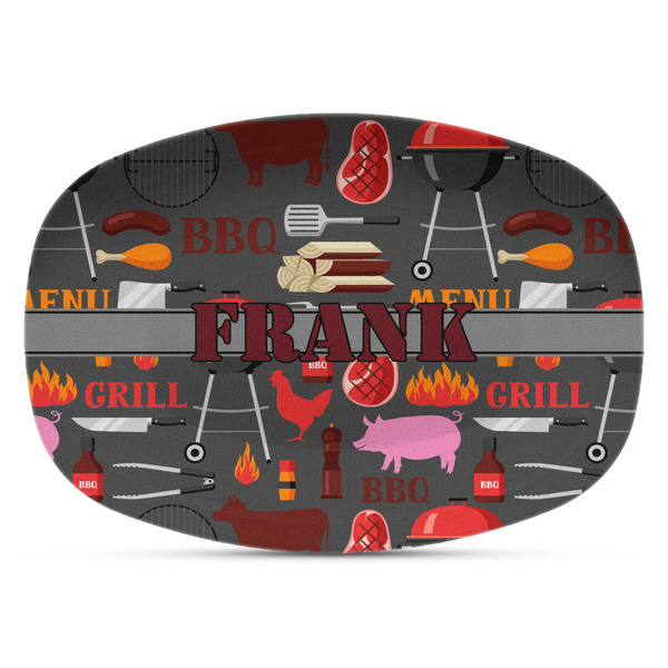 Custom Barbeque Plastic Platter - Microwave & Oven Safe Composite Polymer (Personalized)