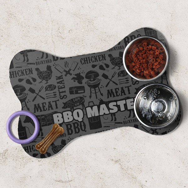 Barbeque Dog Bone Shaped Mat Lifestyle