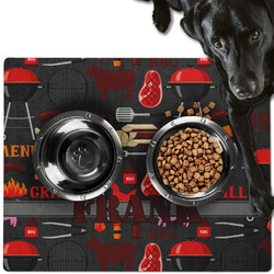 Barbeque Dog Food Mat - Large w/ Name or Text