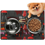 Barbeque Dog Food Mat - Small w/ Name or Text