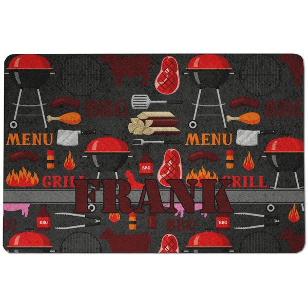 Custom Barbeque Dog Food Mat w/ Name or Text