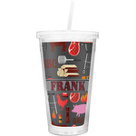 Barbeque Double Wall Tumbler with Straw (Personalized)