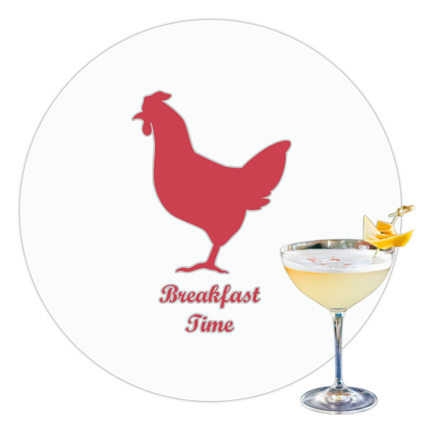 Custom Barbeque Printed Drink Topper - 3.5" (Personalized)