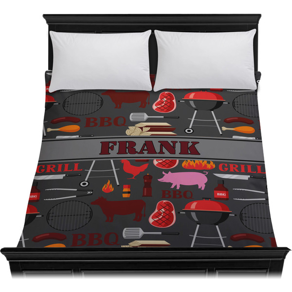 Barbeque Duvet Cover - Queen - On Bed - No Prop