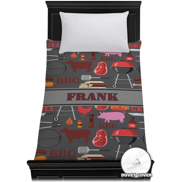 Custom Barbeque Duvet Cover - Twin (Personalized)