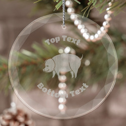 Barbeque Engraved Glass Ornament (Personalized)