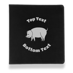 Barbeque Leather Binder - 1" - Black (Personalized)