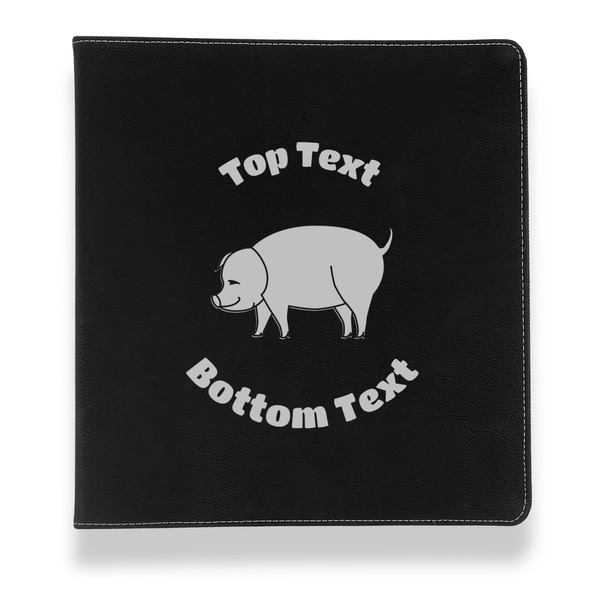 Barbeque Leather Binder - 1" - Black - Front View