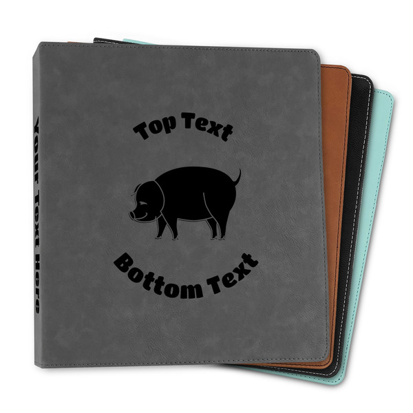 Custom Barbeque Leather Binder - 1" (Personalized)