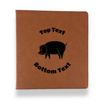 Barbeque Leather Binder - 1" - Rawhide (Personalized)