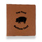 Barbeque Leather Binder - 1" - Rawhide - Front View
