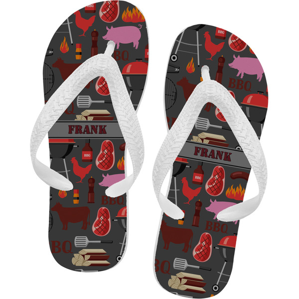 Custom Barbeque Flip Flops - XSmall (Personalized)
