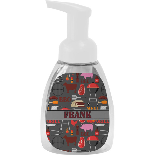 Custom Barbeque Foam Soap Bottle - White (Personalized)