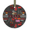 Barbeque Frosted Glass Ornament - Round