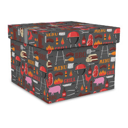 Barbeque Gift Box with Lid - Canvas Wrapped - Large (Personalized)