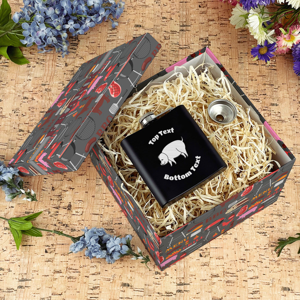 Barbeque Gift Boxes with Lid - Canvas Wrapped - Large - In Context