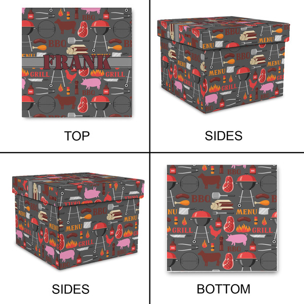 Barbeque Gift Boxes with Lid - Canvas Wrapped - Medium - Approval