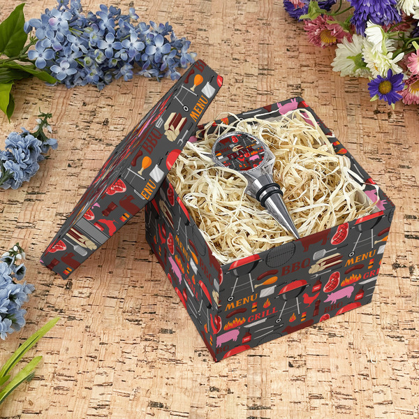 Barbeque Gift Boxes with Lid - Canvas Wrapped - Medium - In Context