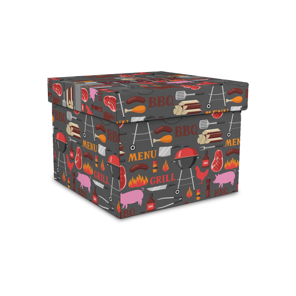 Custom Barbeque Gift Box with Lid - Canvas Wrapped - Small (Personalized)