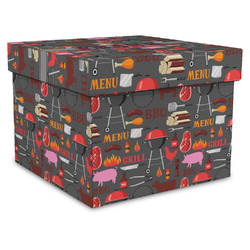 Barbeque Gift Box with Lid - Canvas Wrapped - X-Large (Personalized)