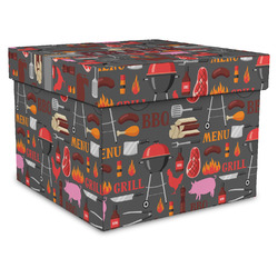 Barbeque Gift Box with Lid - Canvas Wrapped - XX-Large (Personalized)