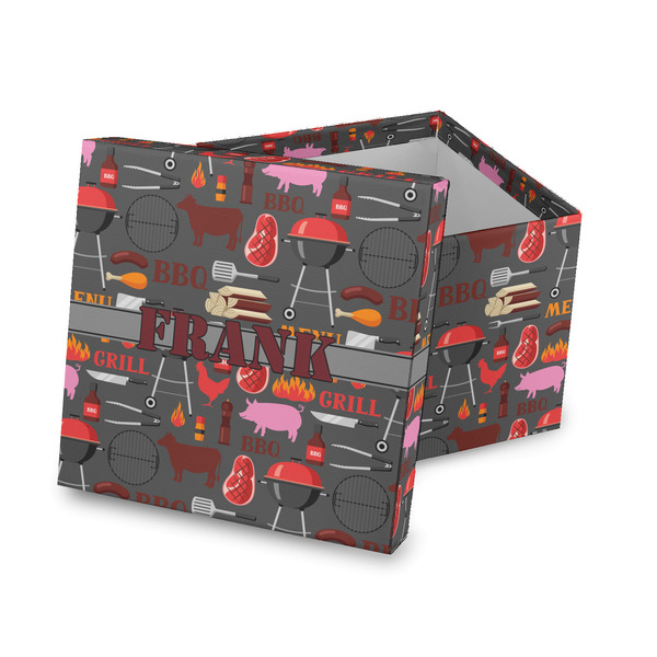 Custom Barbeque Gift Box with Lid - Canvas Wrapped (Personalized)
