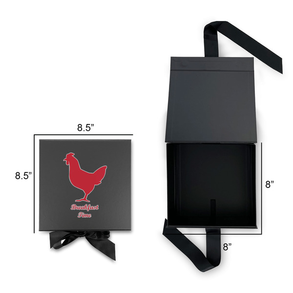 Barbeque Gift Boxes with Magnetic Lid - Black - Open & Closed