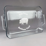 Barbeque Glass Baking Dish - 13in x 9in (Personalized)