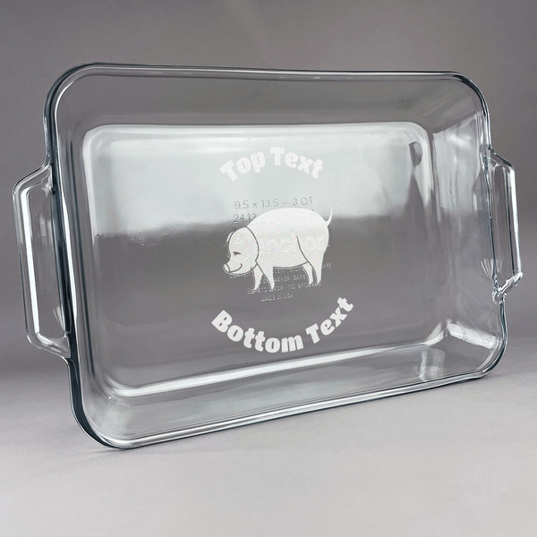 Custom Barbeque Glass Baking Dish - 13in x 9in (Personalized)