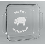 Barbeque Glass Cake Dish - 8in x 8in (Personalized)
