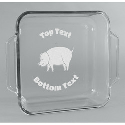 Barbeque Glass Cake Dish - 8in x 8in (Personalized)