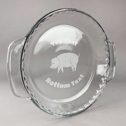 Barbeque Glass Pie Dish - 9.5in Round (Personalized)