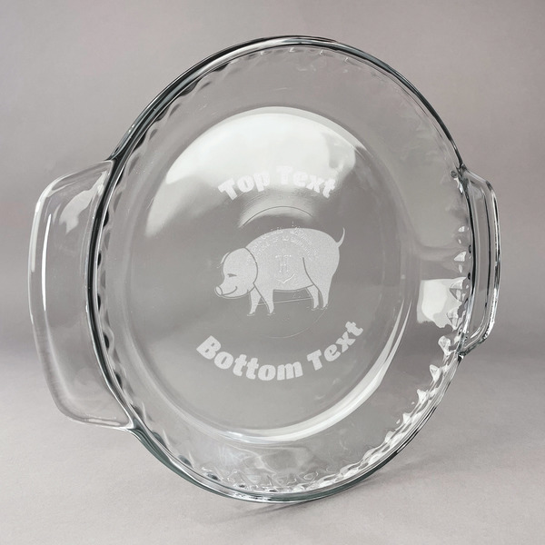 Custom Barbeque Glass Pie Dish - 9.5in Round (Personalized)