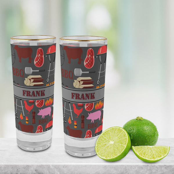 Barbeque Glass Shot Glass - 2 oz - LIFESTYLE