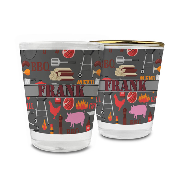Custom Barbeque Glass Shot Glass - 1.5 oz (Personalized)