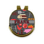 Barbeque Golf Ball Marker - Hat Clip - Gold