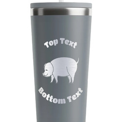 Barbeque RTIC Everyday Tumbler with Straw - 28oz - Grey - Single-Sided (Personalized)