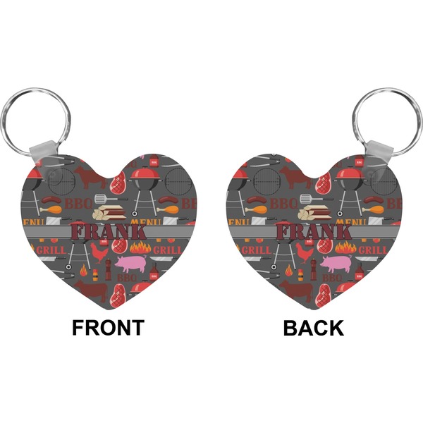 Barbeque Heart Keychain (Front + Back)