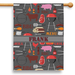 Barbeque 28" House Flag - Single Sided (Personalized)
