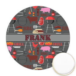 Barbeque Printed Cookie Topper - Round (Personalized)
