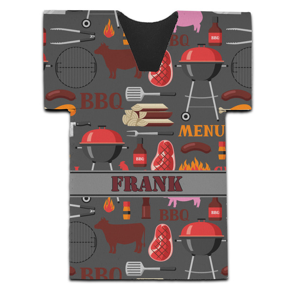 Barbeque Jersey Bottle Cooler - Set of 4 - FRONT (flat)