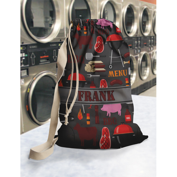 Barbeque Laundry Bag in Laundromat