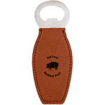 Barbeque Leatherette Bottle Opener - Double Sided (Personalized)