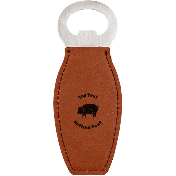 Custom Barbeque Leatherette Bottle Opener (Personalized)