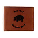 Barbeque Leatherette Bifold Wallet - Double Sided (Personalized)