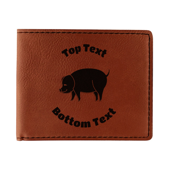Custom Barbeque Leatherette Bifold Wallet (Personalized)