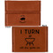 Barbeque Leather Business Card Holder - Front Back