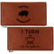 Barbeque Leather Checkbook Holder Front and Back