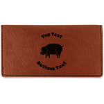 Barbeque Leatherette Checkbook Holder - Double Sided (Personalized)